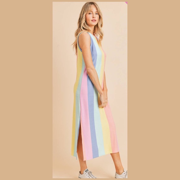 🌈Curvy Rainbow Stripe Dress🌈 - Picture 2 of 2